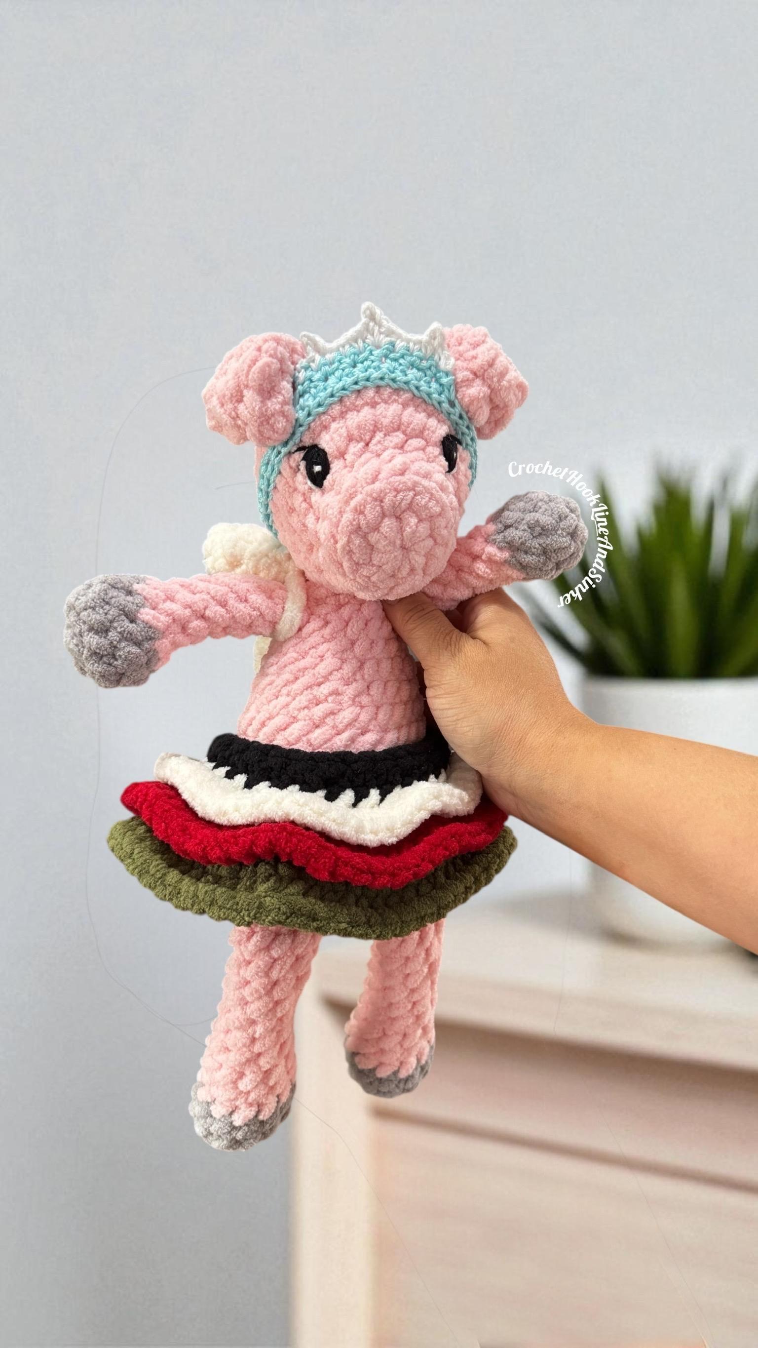 Piper Pig Fairy Princess Plush Toy - READY TO SHIP thumbnail 2