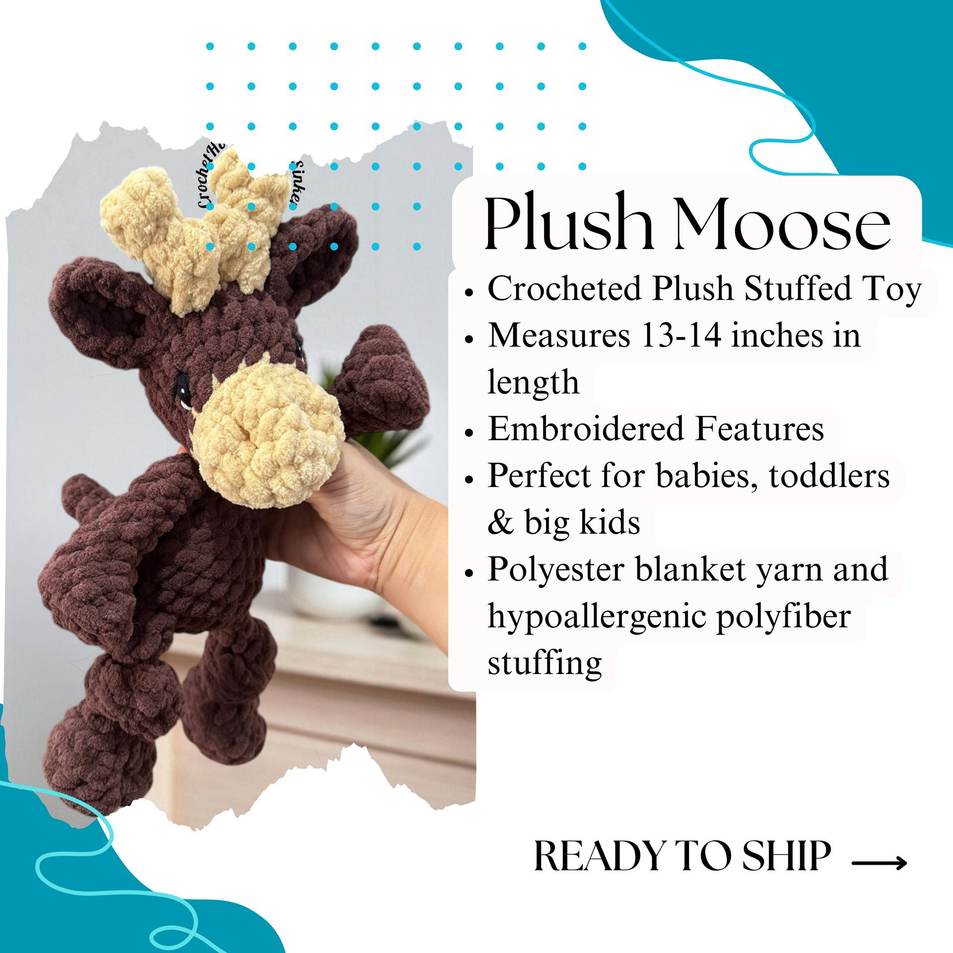 Moose Plush Toy - READY TO SHIP