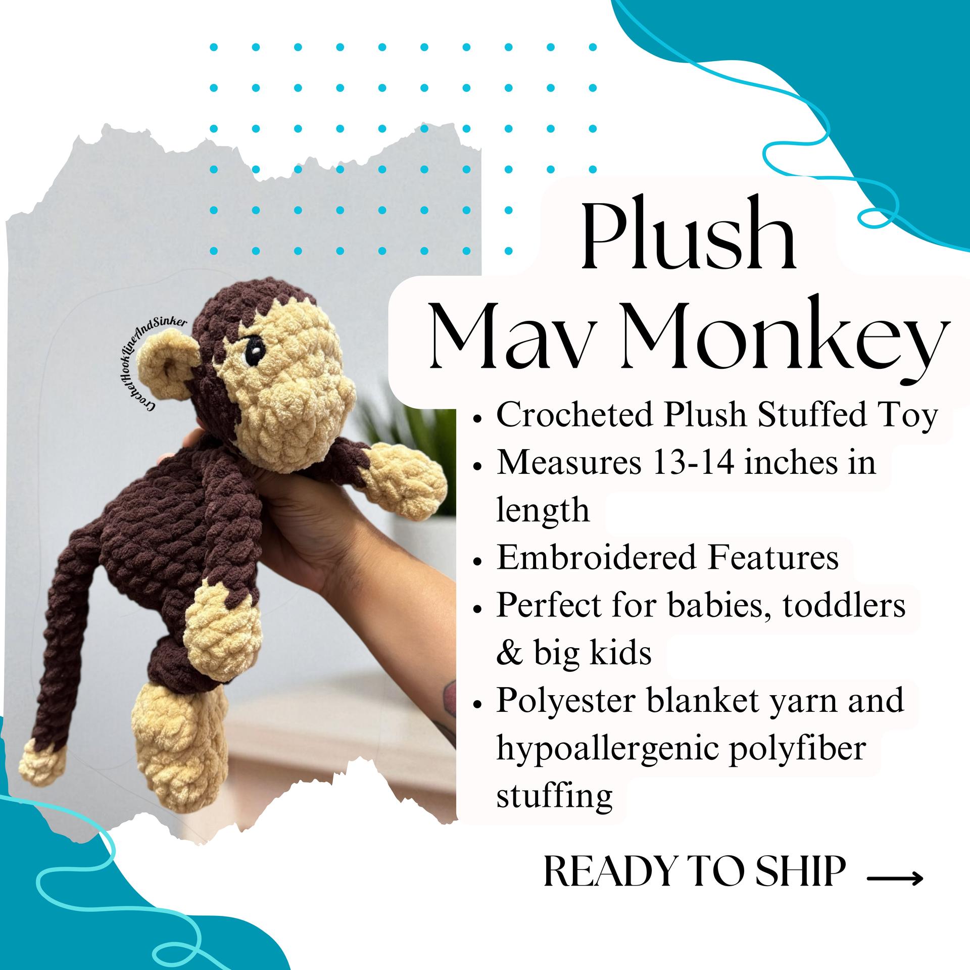 Mav Monkey Plush Toy - READY TO SHIP