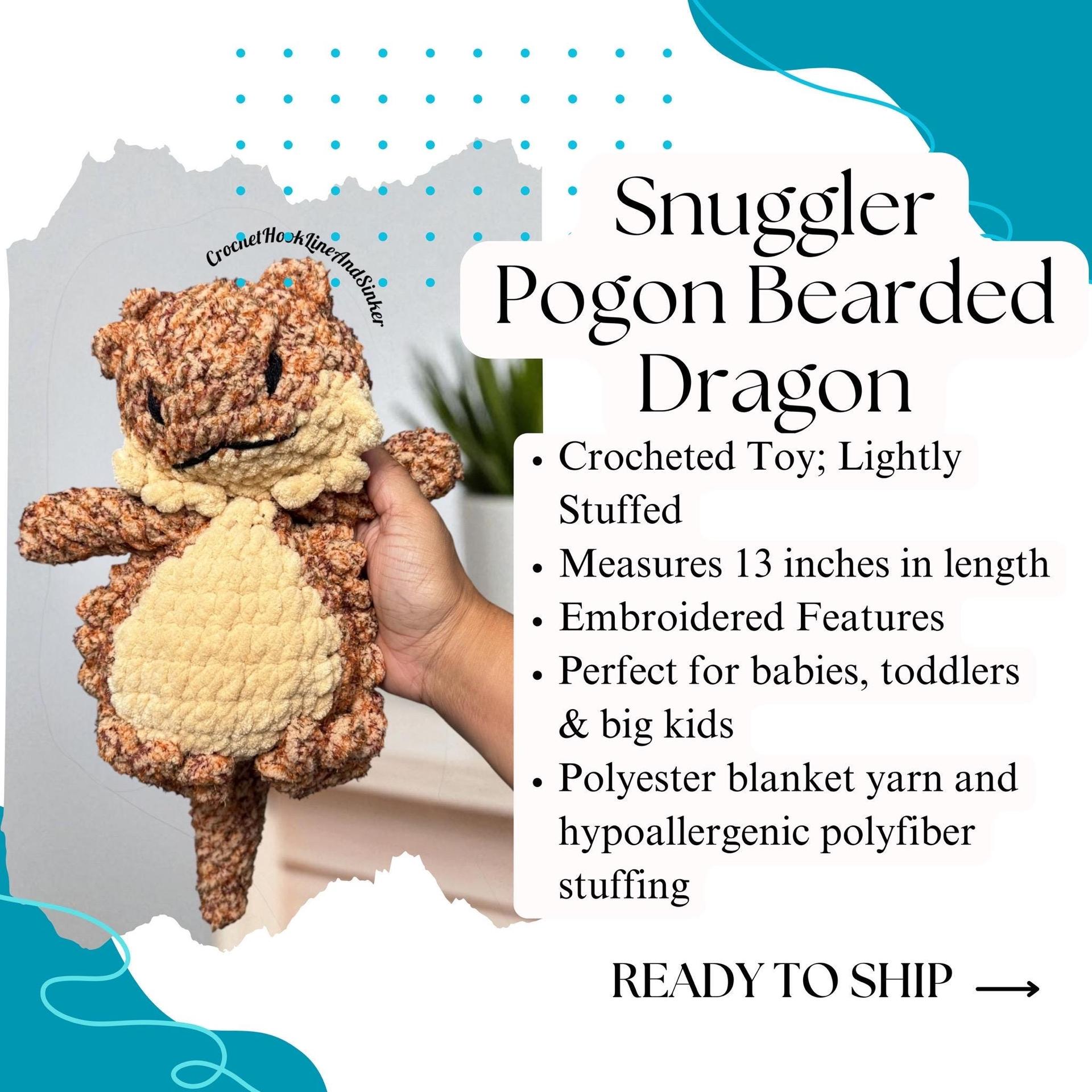 Pogon Bearded Dragon Snuggler Toy - READY TO SHIP