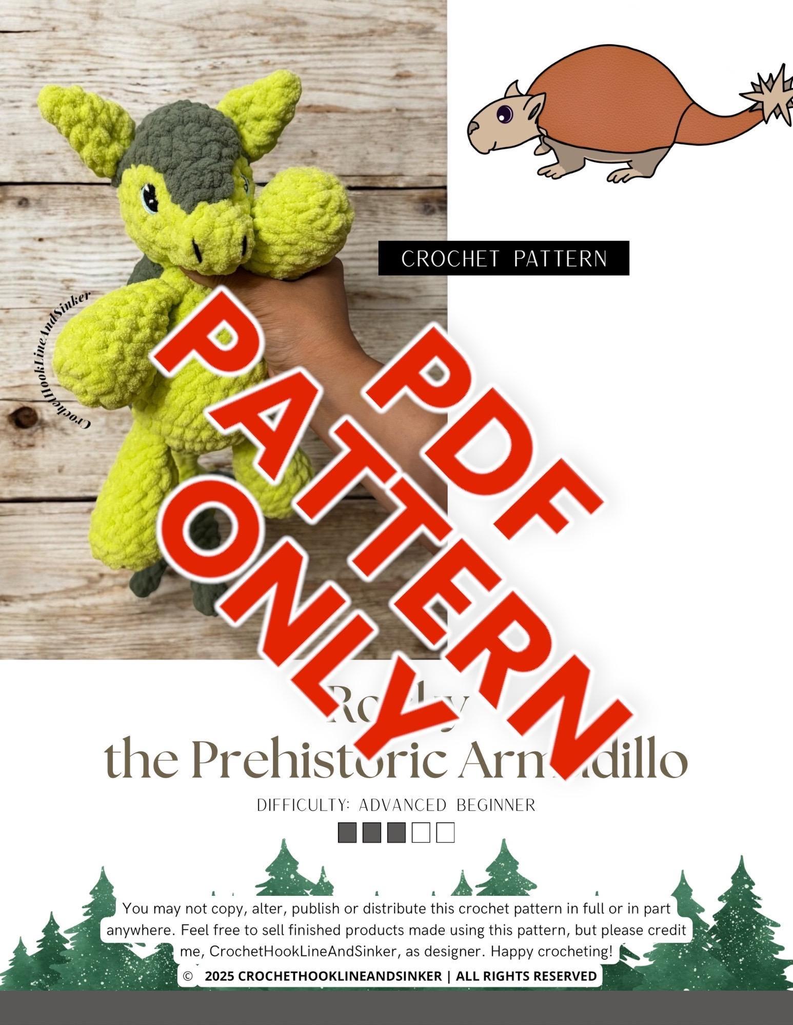 Rocky the Prehistoric Armadillo Crochet Pattern thumbnail 2