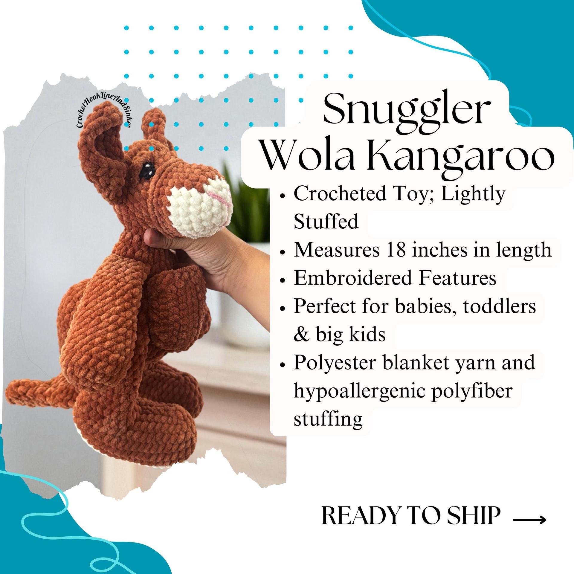 Wola Kangaroo Snuggler Toy - READY TO SHIP