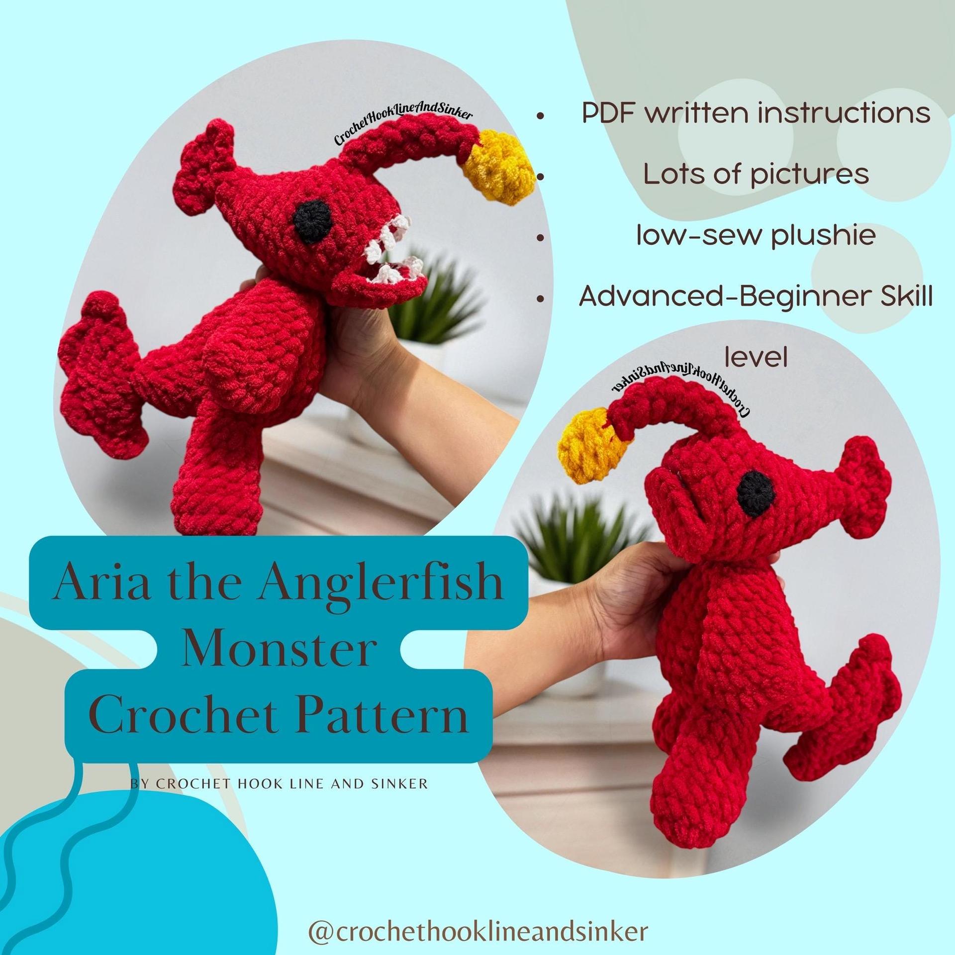 Aria the Anglerfish Monster Crochet Pattern