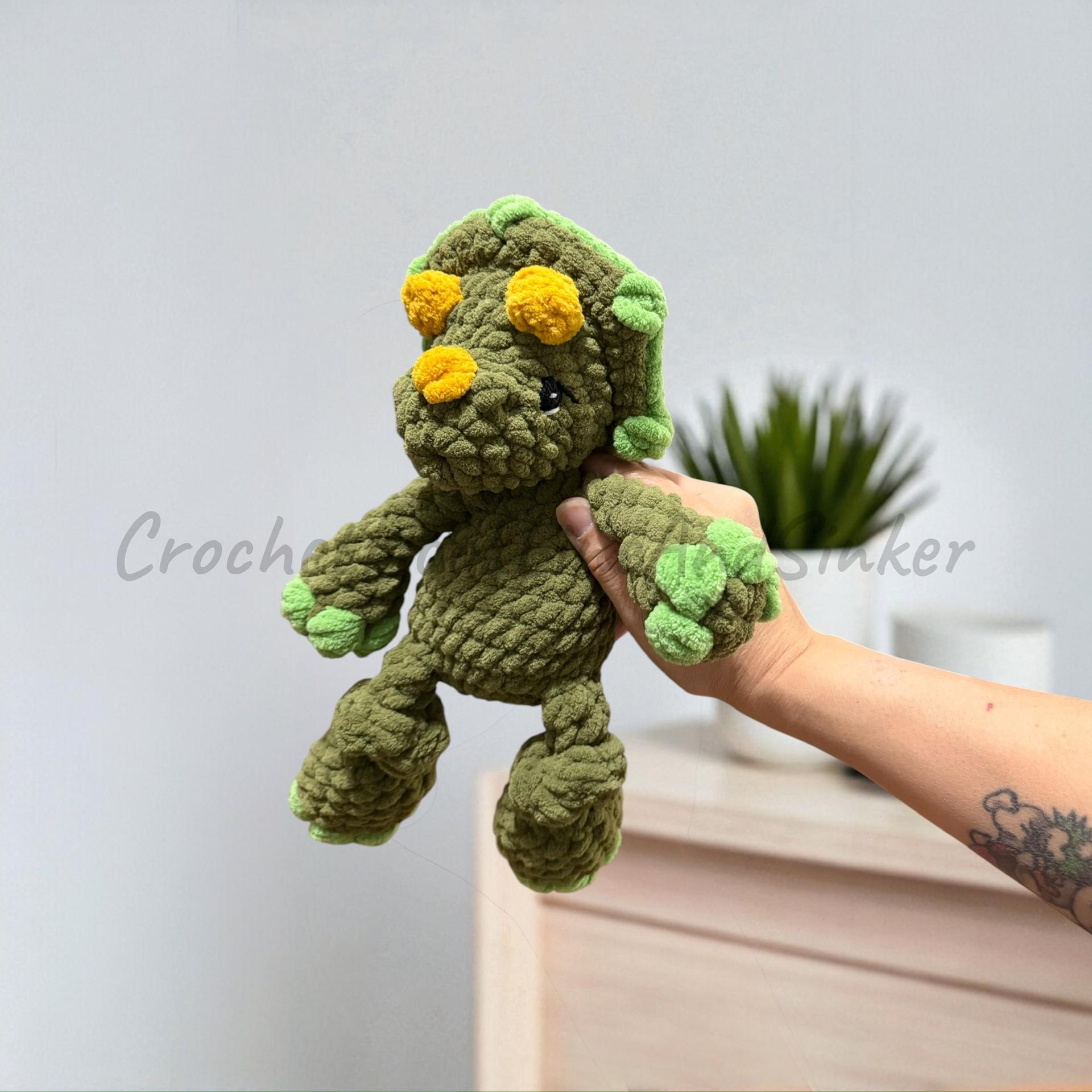 Tot Triceratops Plush Toy - READY TO SHIP thumbnail 2